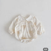 Vintage Embroidered Baby Girl Romper